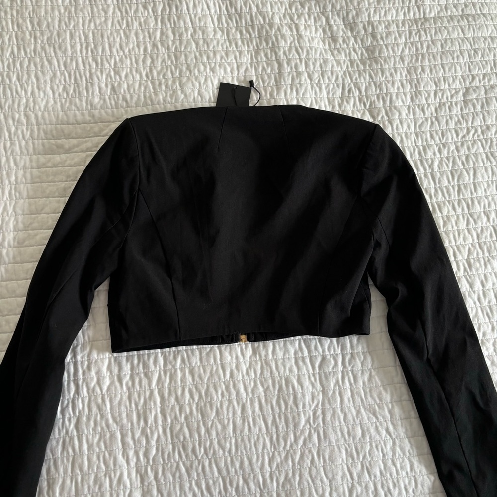 NBD Black Blazer Top - Picture 3 of 4